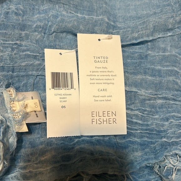 NWT. Eileen Fisher Tinted Gauze Babry Scarf. - Picture 2 of 3